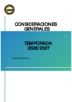 CONSIDERACIONES GENERALES TEMPORADA 2026 2027
