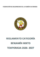 REGLAMENTO BENJAMIN TEMPORADA 2026 2027